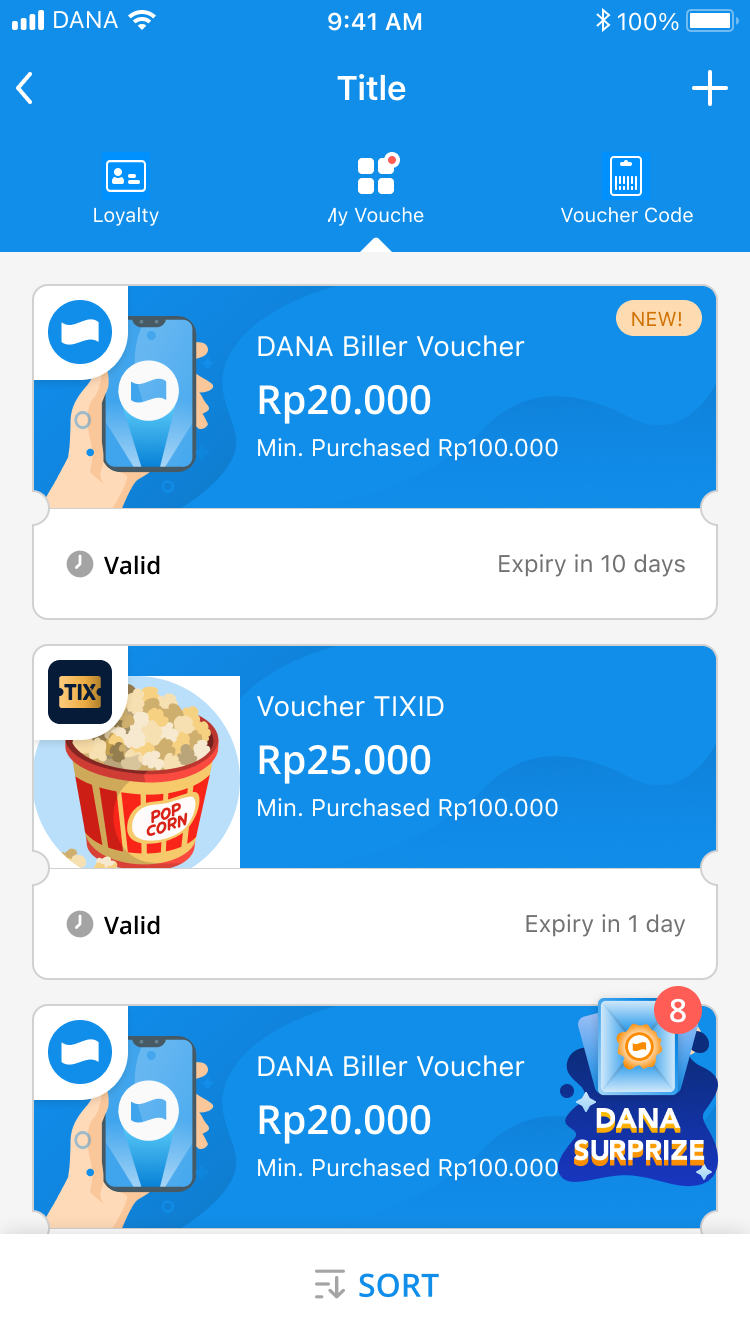 Pocket voucher entry point