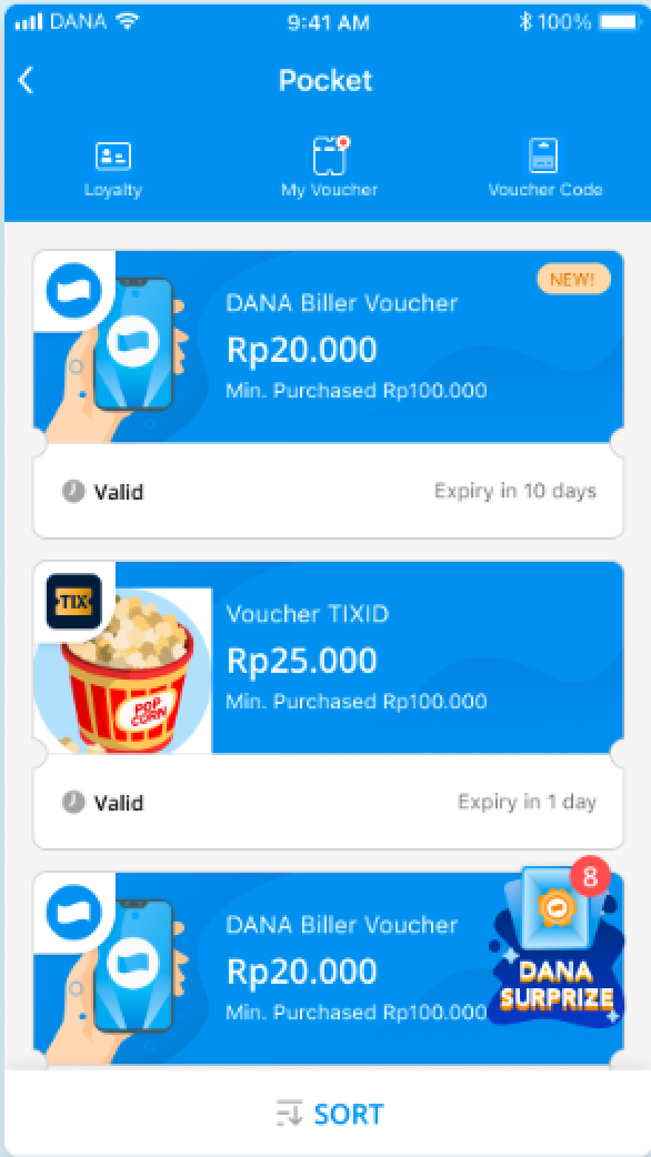 Wallet entry point from the DANA Balance area