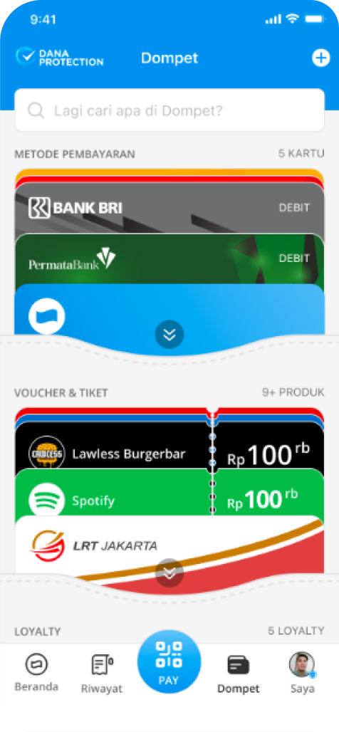 Updated DANA Home with stronger wallet visibility