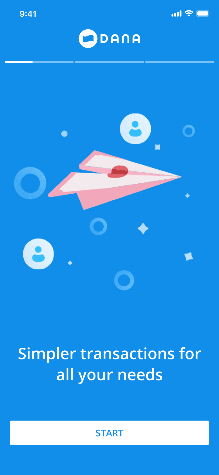 Shipped DANA welcome screen