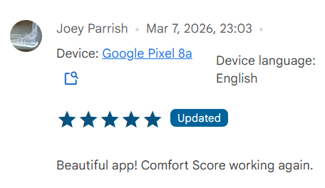 User feedback snippet