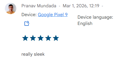 User feedback snippet